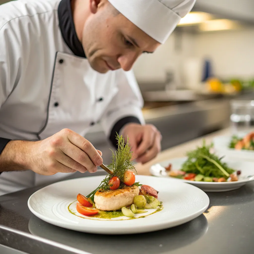 Delicate French Cuisine Preparation