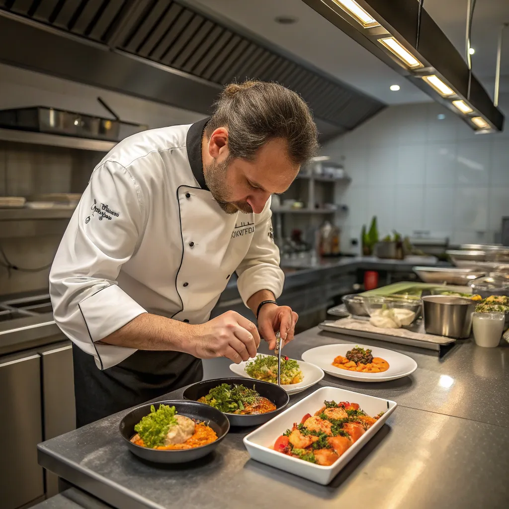 Chef preparing a national dish